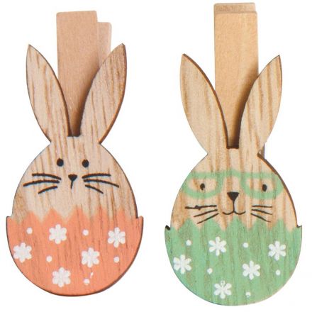 Set of 6 clips with bunny